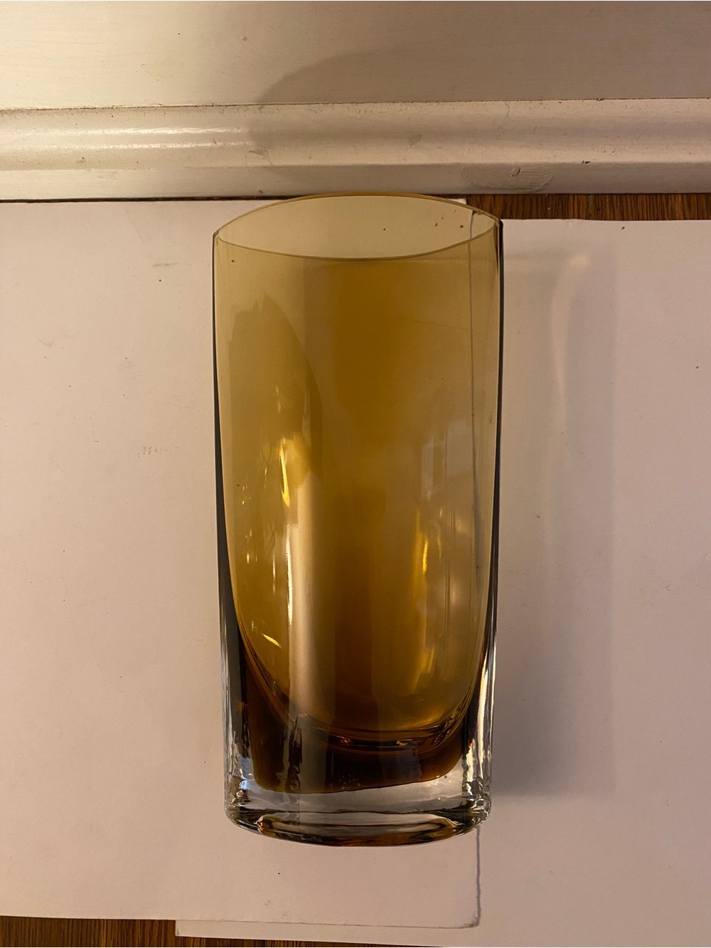 Amber Glass Vase - Elegant Home Dining Decorative Vase